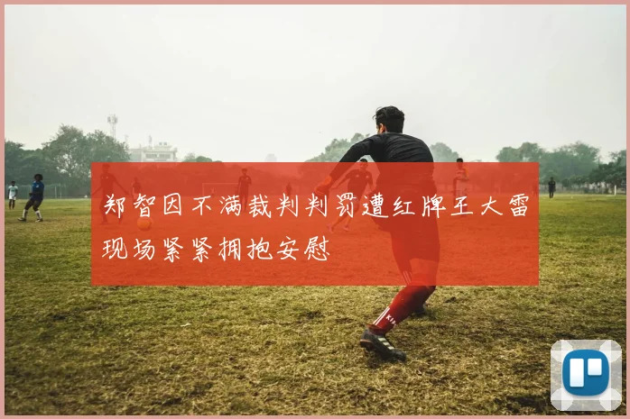 郑智因不满裁判判罚遭红牌王大雷现场紧紧拥抱安慰